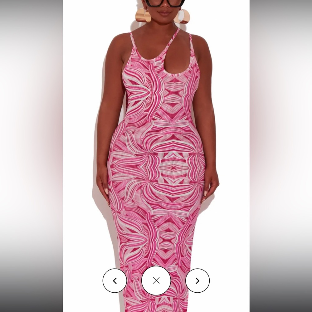 BBX Brand Pink Patterned Maxi Dress